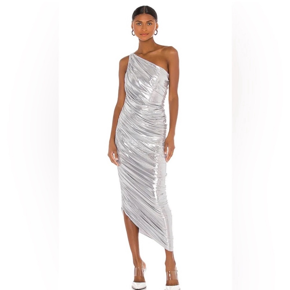 Silver Norma Kamali Diana dress, size XS, worn once